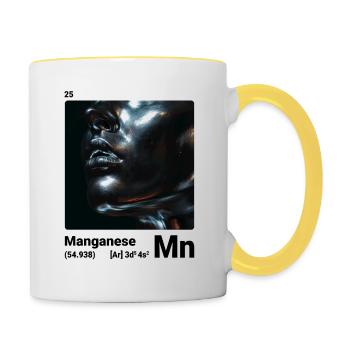 AI am Mangan (at) - Tasse zweifarbig - Weiß/Gelb - Rechts