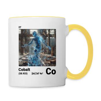 AI am Cobalt (wt) - Mug contrasté - blanc/jaune - Droite