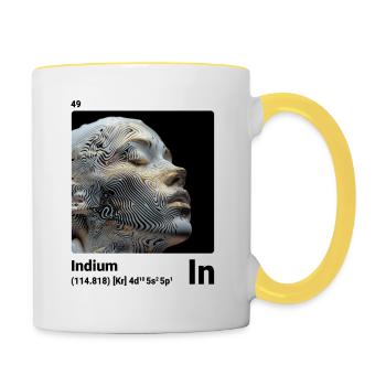 AI am Indium (wt) - Tasse zweifarbig - Weiß/Gelb - Rechts