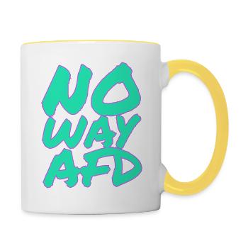 PAS QUESTION DE L’AFD ! - Mug contrasté - blanc/jaune - Droite