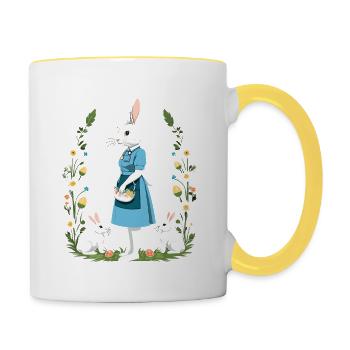 Nurse Bunny Easter Bunny Nurse - Contrasting Mug - white/yellow - Right