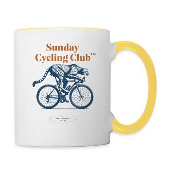 Sunday Cycling Club Cheetah - Contrasting Mug - white/yellow - Right