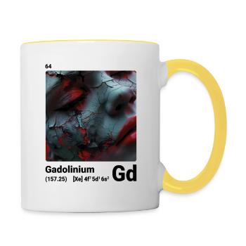 KI bei Gadolinium (wt) - Tasse zweifarbig - Weiß/Gelb - Rechts