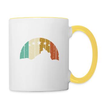 Biker Brother Just Much Cooler Gentlemen Retired Motor - Contrasting Mug - white/yellow - Right
