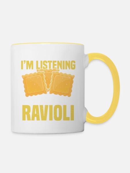 RAVIOLI 8 - Tasse zweifarbig - Weiß/Gelb