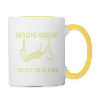 Ring Gymnastics 3 - Contrasting Mug - white/yellow - Right