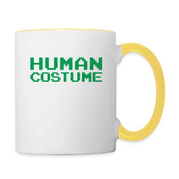 This Is My Human Costume I'm Really An Alien Gift - Contrasting Mug - white/yellow - Right
