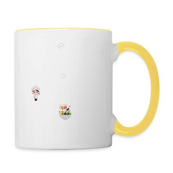 Anpassbar mit dem Vornamen, den die Ex-Mama nicht kann.. - Tasse zweifarbig - Weiß/Gelb - Rechts