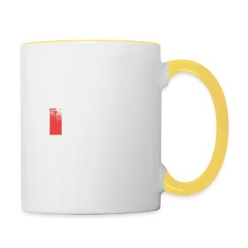 Maman de 2 garçons Chemise cadeau de Son Mothers - Mug contrasté - blanc/jaune - Droite