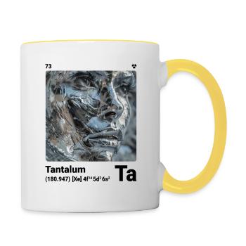 Élément de style AI am Tantale (wt) mode périodique - Mug contrasté - blanc/jaune - Droite