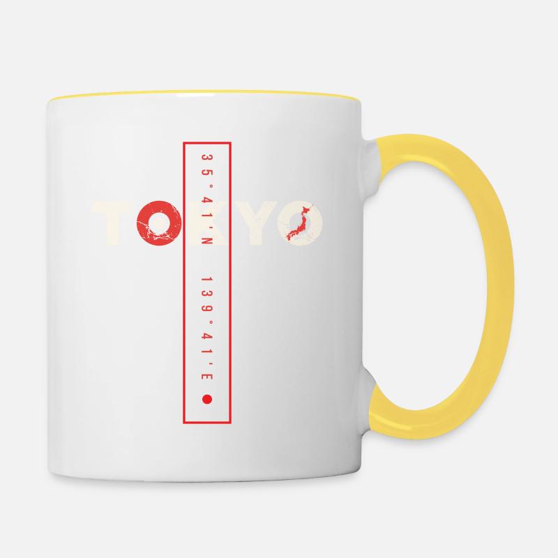 Tokio Tokyo - Mug contrasté - blanc/jaune