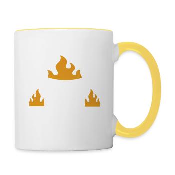 Flying monkey - Tasse zweifarbig - Weiß/Gelb - Rechts