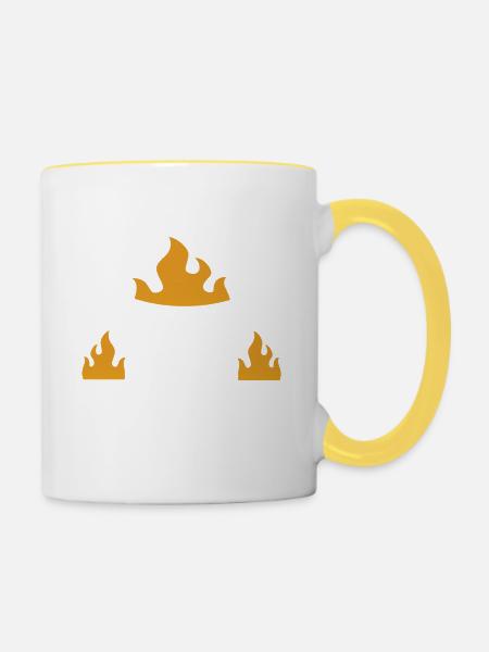 Flying monkey - Tasse zweifarbig - Weiß/Gelb