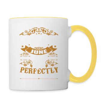 Geschenk Juni 1994 Geburtstag Juni 1994 Juni 1994 - Tasse zweifarbig - Weiß/Gelb - Rechts