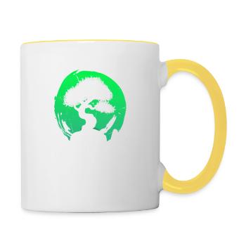 Chuchoteur de bonsaï - Mug contrasté - blanc/jaune - Droite