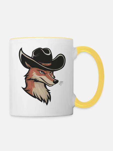 SPEEDY LASSO - Tasse zweifarbig - Weiß/Gelb