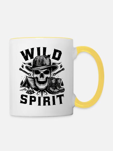 WILDER GEIST - Tasse zweifarbig - Weiß/Gelb