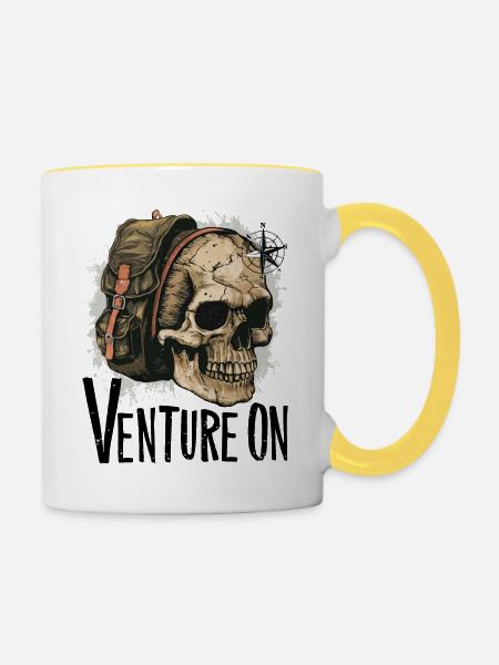 WAGEN SIE SICH AUF - Tasse zweifarbig - Weiß/Gelb