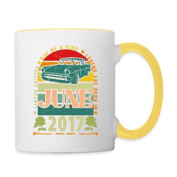 Birthday gift June 2017. June 2017 June 2017 - Contrasting Mug - white/yellow - Right