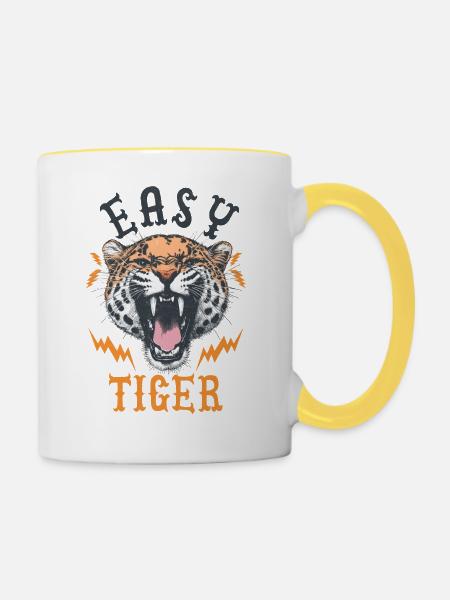 Easy Tiger - Tasse zweifarbig - Weiß/Gelb