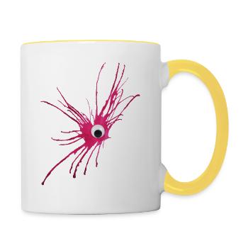MONSTRUMMS N°9 - Mug contrasté - blanc/jaune - Droite
