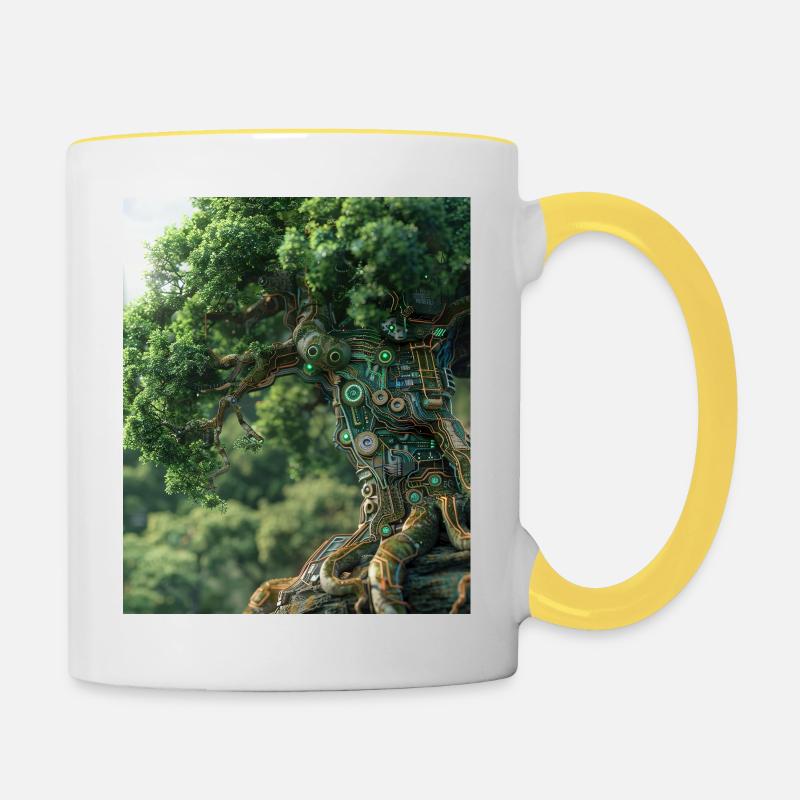 Hybridtree - Contrasting Mug - white/yellow