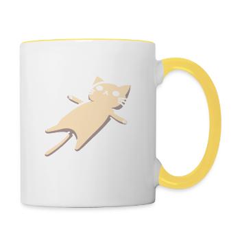 Hetze mich nicht. Ich treffe eine kleine Entscheidung. - Tasse zweifarbig - Weiß/Gelb - Rechts