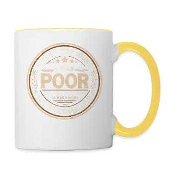 When I Was Young I Was Poor - Contrasting Mug - white/yellow - Right