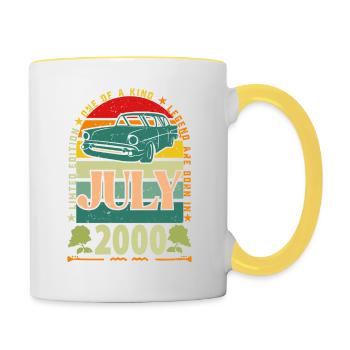 July 2000 birthday gift. July 2000. - Contrasting Mug - white/yellow - Right