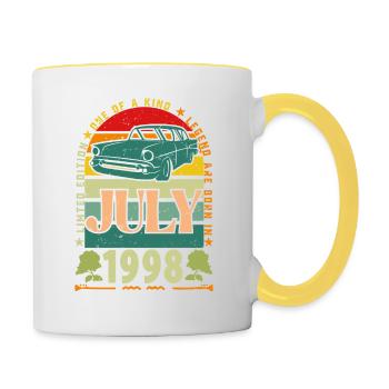 July 1998 birthday gift. July 1998. - Contrasting Mug - white/yellow - Right