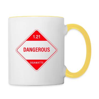 1.21 gigawatts ! Danger! - Mug contrasté - blanc/jaune - Droite
