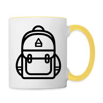 Backpack - Contrasting Mug - white/yellow - Right