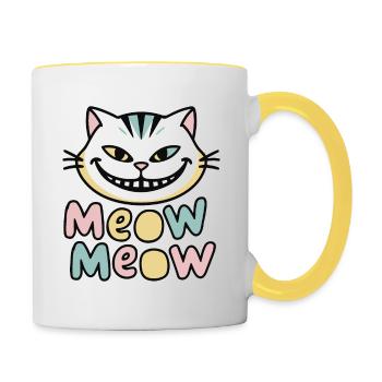 MIAOU MIAOU - Mug contrasté - blanc/jaune - Droite