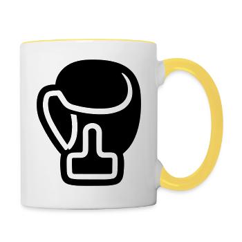 Boxing Glove - Contrasting Mug - white/yellow - Right
