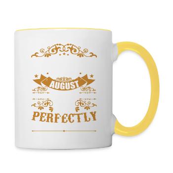 Birthday August 1968 - Awesome since August 1968 - Contrasting Mug - white/yellow - Right