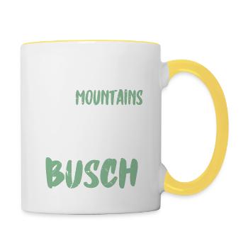 Mountain hikers - Contrasting Mug - white/yellow - Right