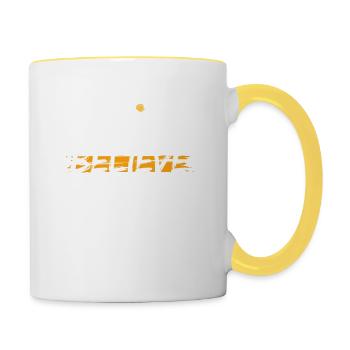 BELIEVE YOU CAN AND YOU ́RE HALFWAY THERE Mountain - Contrasting Mug - white/yellow - Right
