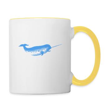 Sois si génial que les gens pensent que tu es un mythe amusant - Mug contrasté - blanc/jaune - Droite