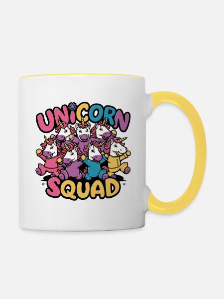 EINHORN-KADER - Tasse zweifarbig - Weiß/Gelb