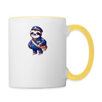 Ich werde es schaffen, wenn ich es schaffe - Tasse zweifarbig - Weiß/Gelb - Rechts