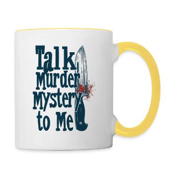 Murder Mystery Dinner Spielt Das Opfer - Tasse zweifarbig - Weiß/Gelb - Rechts