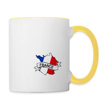 France Paris - Mug contrasté - blanc/jaune - Droite