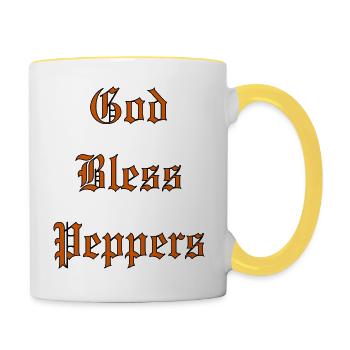 GodBlessPeppers - Mug contrasté - blanc/jaune - Droite