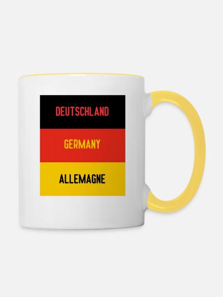 DEUTSCHLAND - Tasse zweifarbig - Weiß/Gelb