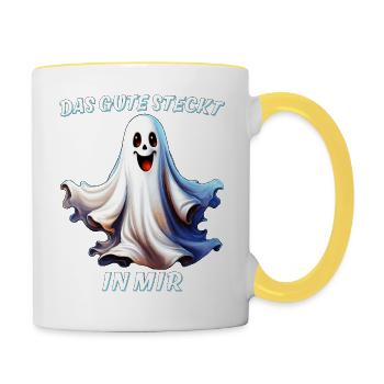 LE BIEN EST EN MOI - Mug contrasté - blanc/jaune - Droite