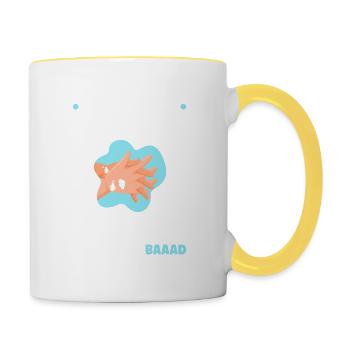 Wash Your Hands Germs Are Baad - Contrasting Mug - white/yellow - Right