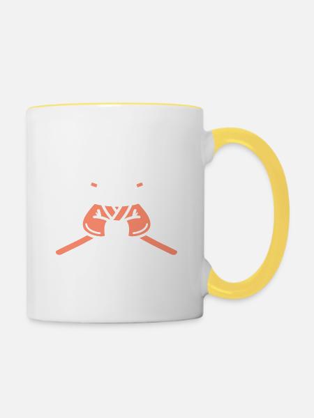 IAIDO - Mug contrasté - blanc/jaune