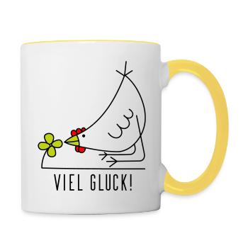 Good luck - Contrasting Mug - white/yellow - Right