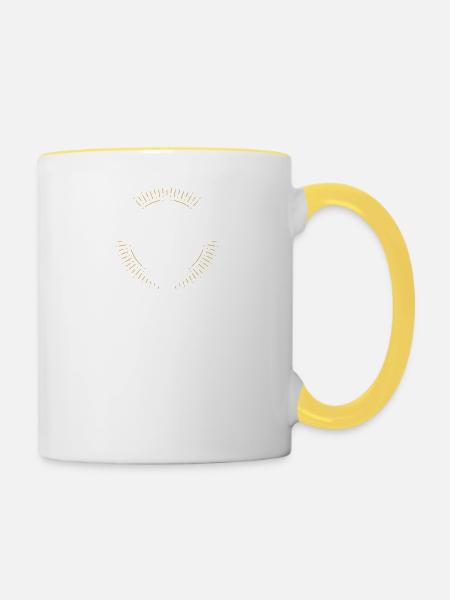 Keep going Nordisches Motivations Design - Tasse zweifarbig - Weiß/Gelb