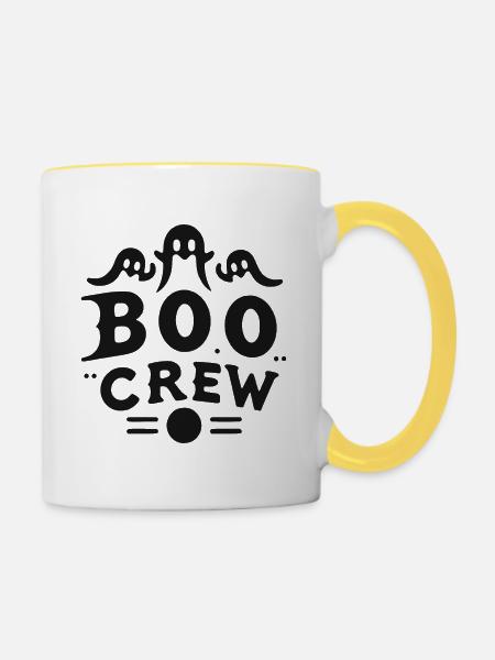 Buh-Crew - Tasse zweifarbig - Weiß/Gelb